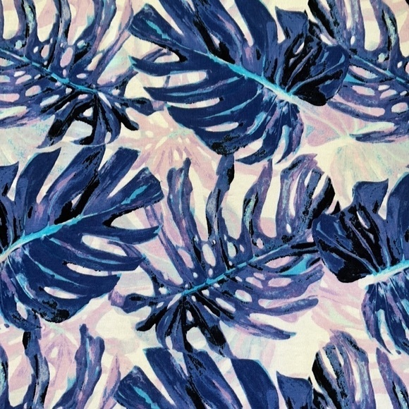 Rafaella women’s palm print purple and blue dress size medium - Picture 3 of 7